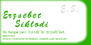 erzsebet siklodi business card